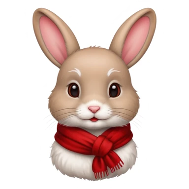 rabbit with scarf sticker