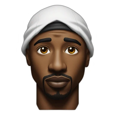 Hyper realistic tupac shakur sticker