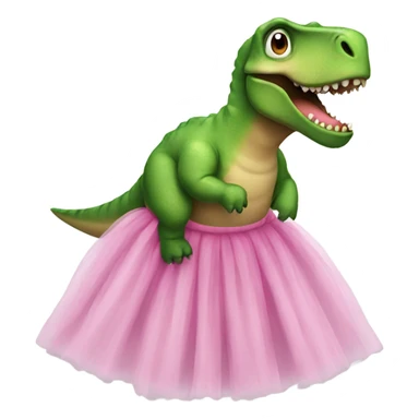 A dinosaur wearing a tutu sticker