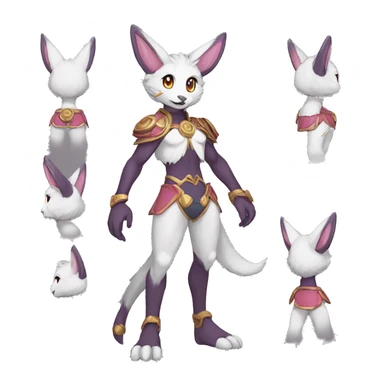 Anthro Sona Fakemon Full Body sticker
