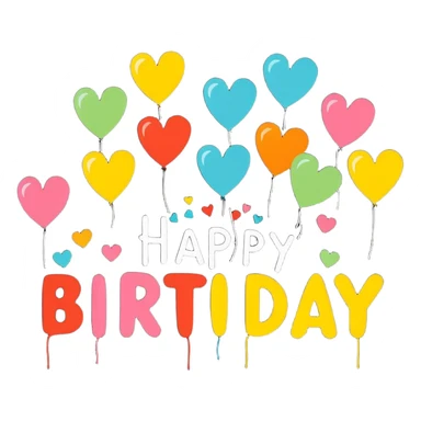 Explosion of heart happy birthday the big 20 sticker