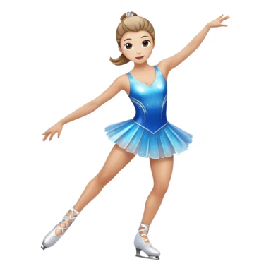 Figure Skater Spinning In A Blur On Ice sticker