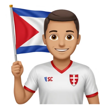 ‏رجل يرفع شعار نادي الزمالك sticker