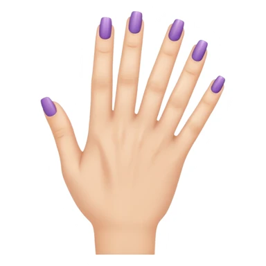 hand with natural manicure sticker