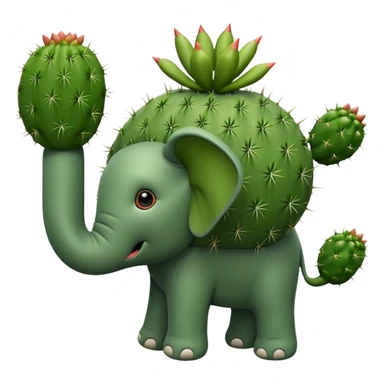 elephant cactus sticker