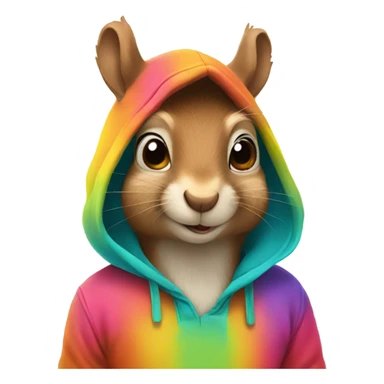 Squirrel wearing a hoodie sticker