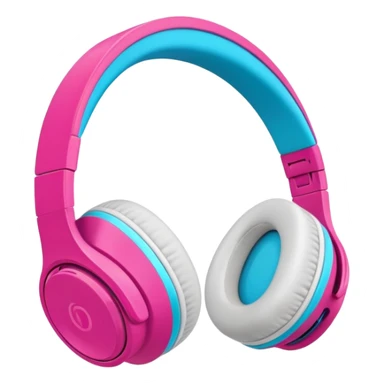 Modern wireless over-ear headphones with vibrant colors sticker
