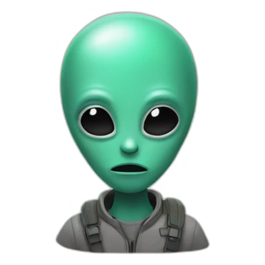 un alien qui fait du stop sticker