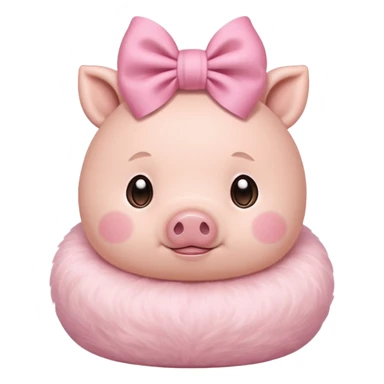 bunny ear accessory wearing baby piggy bun sticker