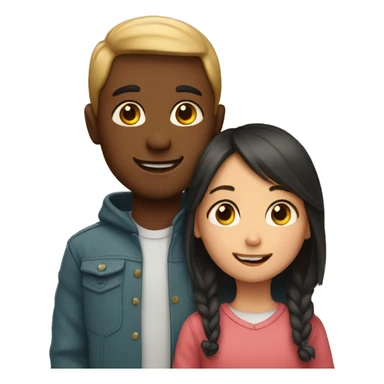 boy and girl,loving each other sticker