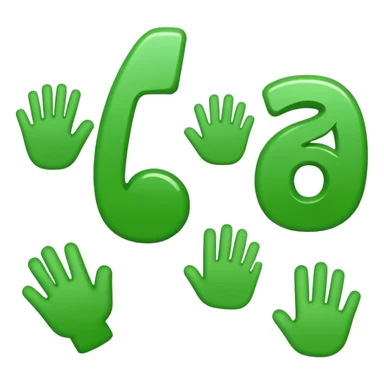 digit 1 in green color sticker