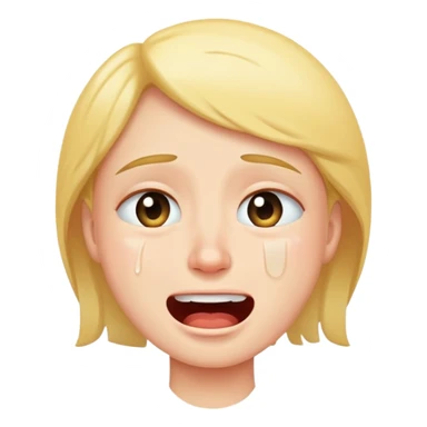 Cara feliz llorando  sticker