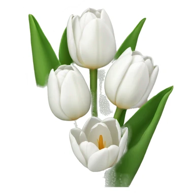 White tulip sticker
