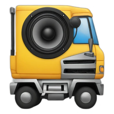 Dj sound speaker on truck sticker