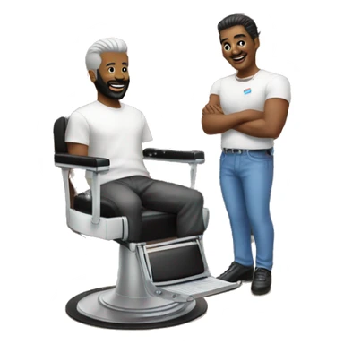 barber shop 80s sticker