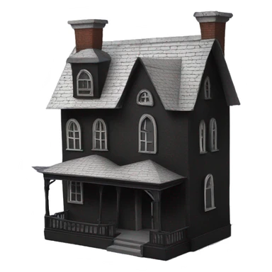 Papercraft Nevermore Academy. Haunted Addams house. Dilapidated  sticker