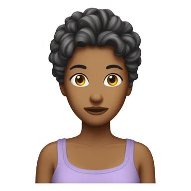 Woman messy hair pajamas  sticker