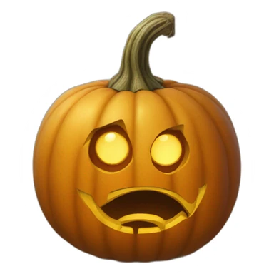 mind blown pumpkin head sticker