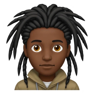 Black dread head sticker