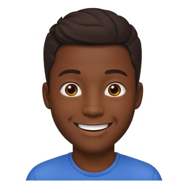 black young adult male with care free persona sticker