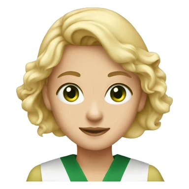 blonde girl with green eyes graduation sticker