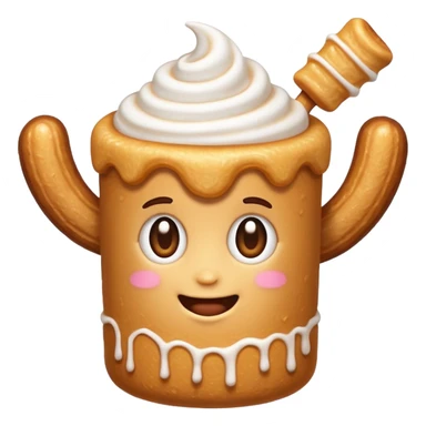 Now make, a Marshmellow churro emoji. Like, mixed together. sticker