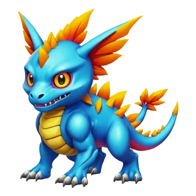 Digimon-Fakémon creature hybrid full body sticker
