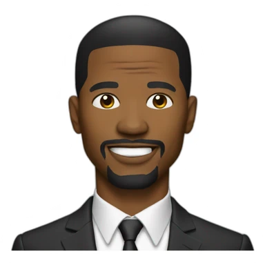 actor Jamie Foxx wearing suit sticker