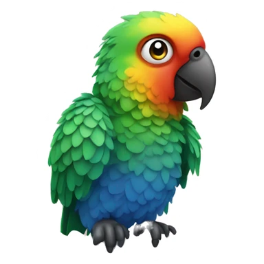 Parrot on radiator sticker