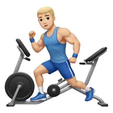 ligth man exercising on the gym sticker