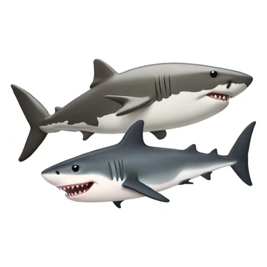 Shark and A cow having a baby sticker