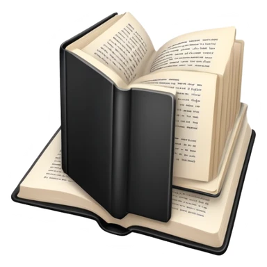 generate a black n whitye emoji of book sticker