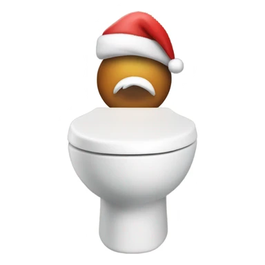 Skibidi toilet with a christmas hat sticker
