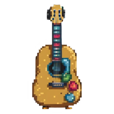 chicken nugget shaped like a guitar sticker