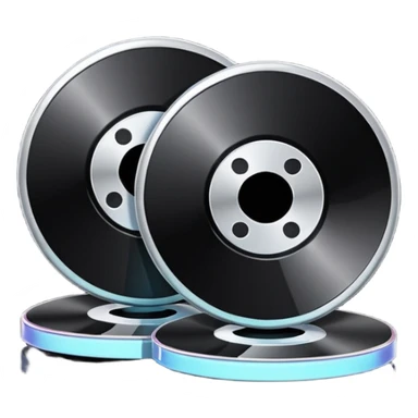 two black computer disk sticker