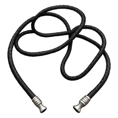 Black leather American bull whip sticker