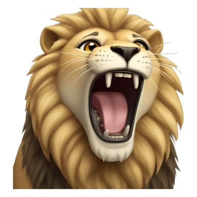A lion roaring sticker