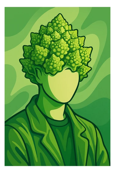 faceless chou romanesco, style 3 sticker