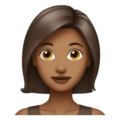 mujer de cabello cafe chocolate  sticker