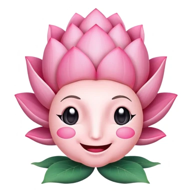brain with happy face and lotus flower, representing mental harmony sticker