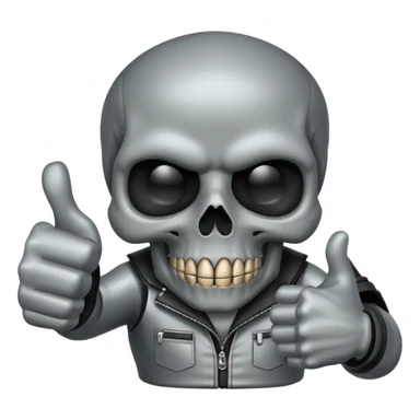 Skull punisher giving thumbs up sticker