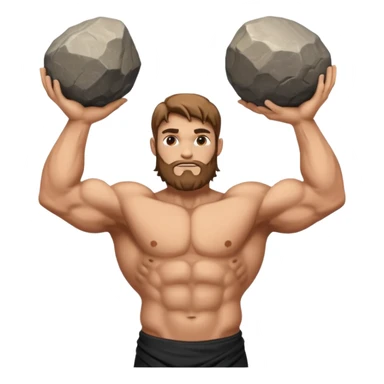 Atlas the greek god with a big rock  sticker