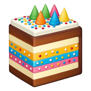 layered cake slice with visible tiers sticker