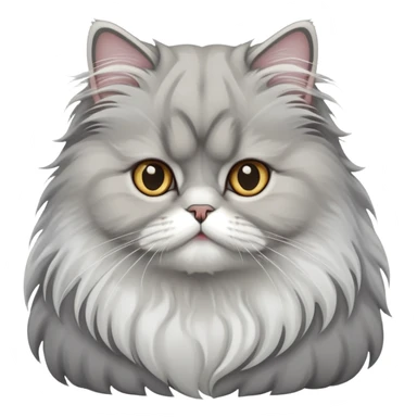 Persian cat gray and white sticker