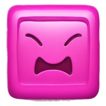 Hot pink square with ok on it sticker