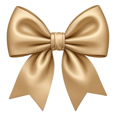 Beige bow sticker