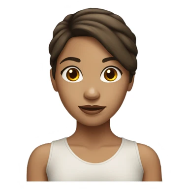 Light skin brunette girl  sticker