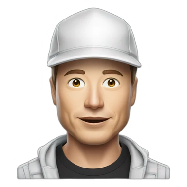 elon musk with helix casquette sticker