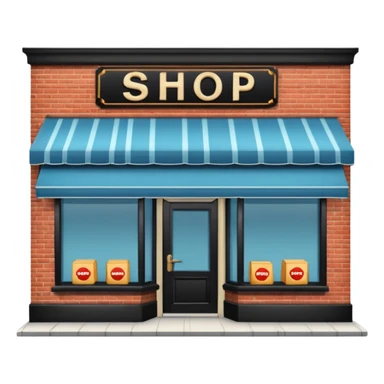 shop with the word shop in the sign sticker