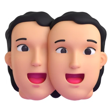 face showing both pain and satisfaction sticker